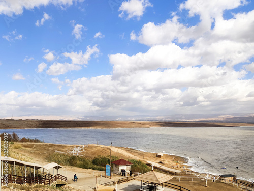 Dead Sea coast with beach © rparys