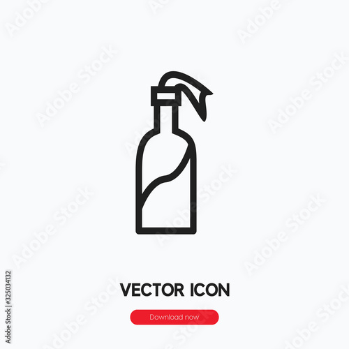 Molotov cocktail icon vector. Linear style sign for mobile concept and web design. Molotov cocktail symbol illustration. Pixel vector graphics - Vector.	