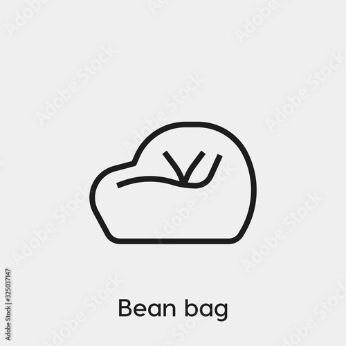 Bean bag chair icon vector. Linear style sign for mobile concept and web design. Bean bag symbol illustration. Pixel vector graphics - Vector.