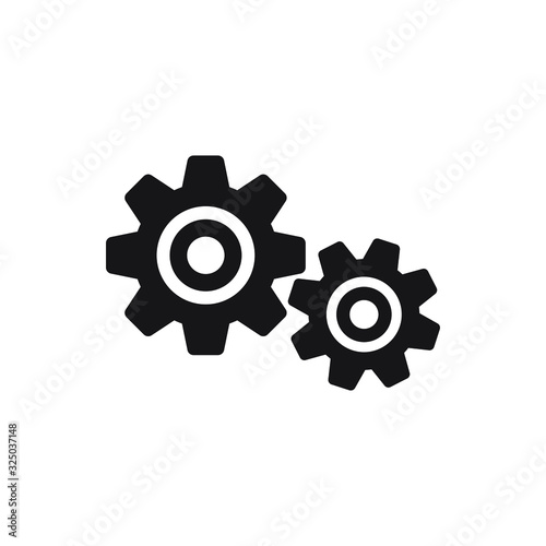 Settings icon, gears mechanism pictogram