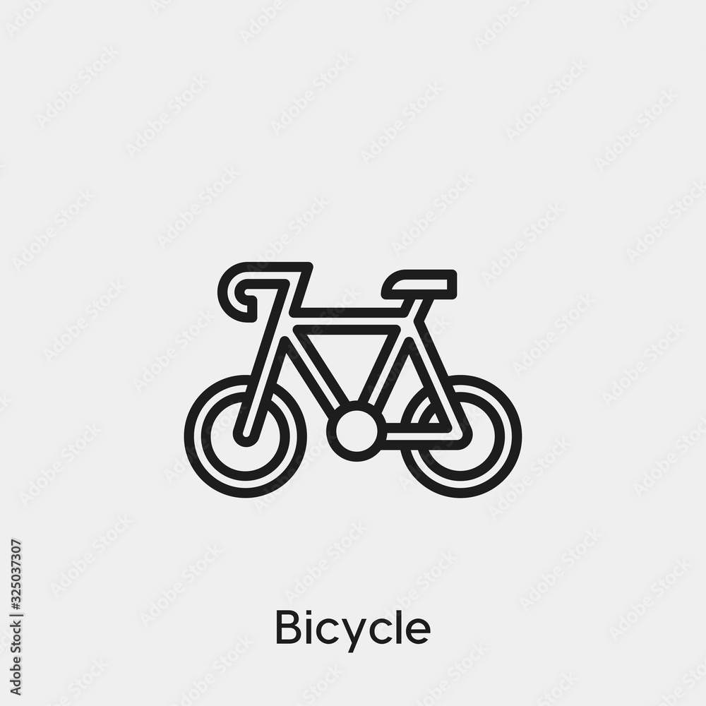 Bicycle icon vector. Linear style sign for mobile concept and web design. Bike symbol illustration. Pixel vector graphics - Vector. Bicycle icon vector. Linear style sign for mobile concept and web design. Bike symbol illustration. Pixel vector graphics - Vector.