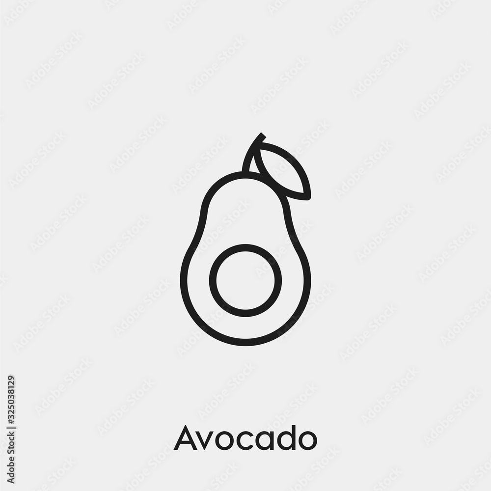 avocado icon vector. Linear style sign for mobile concept and web design. avocado symbol illustration. Pixel vector graphics - Vector. avocado icon vector. Linear style sign for mobile concept and web design. avocado symbol illustration. Pixel vector graphics - Vector.