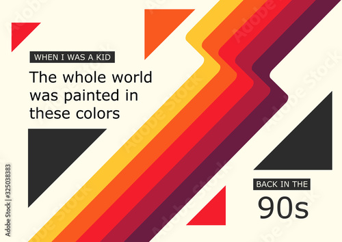 Abstract retro background back in the 90s