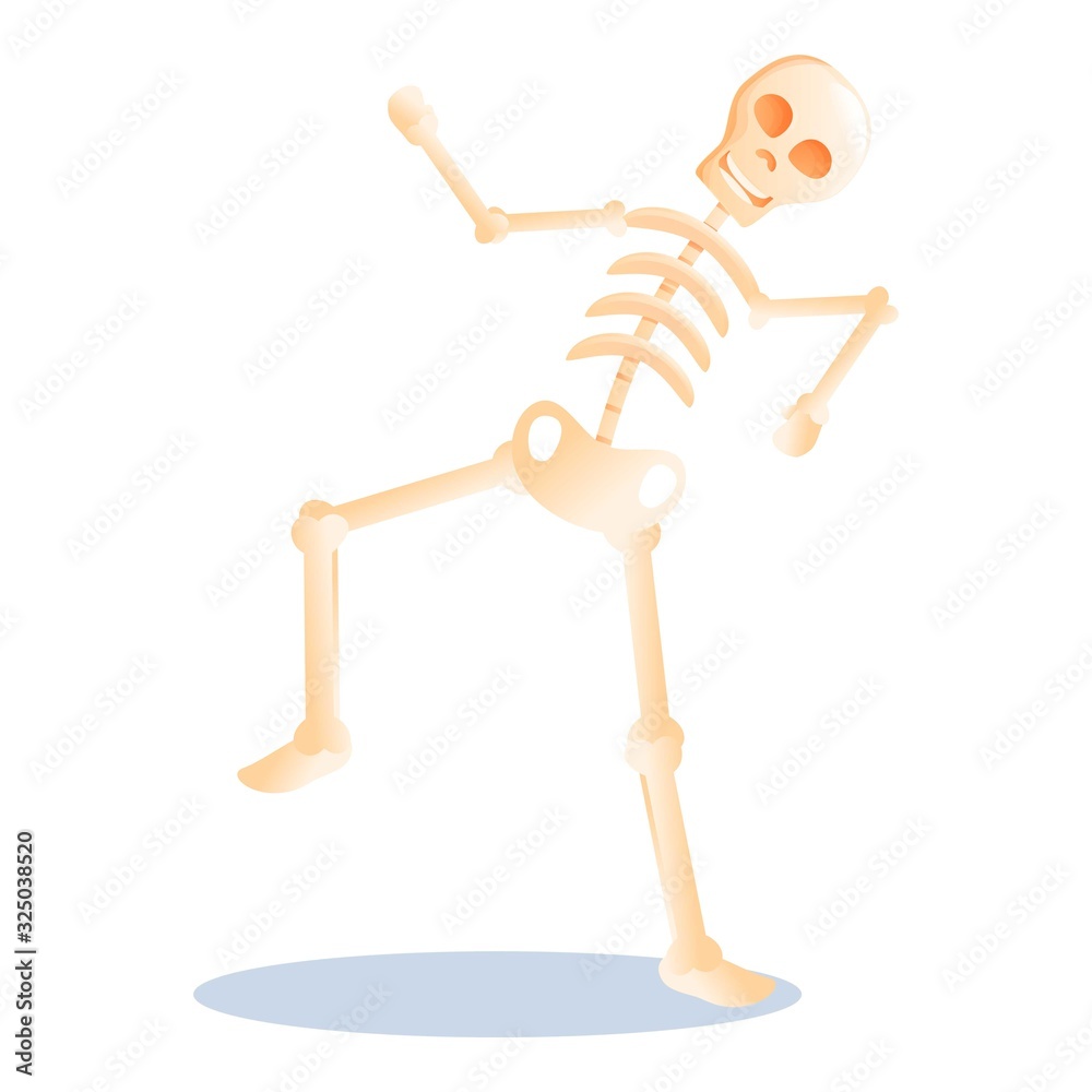 Smiling skeleton icon. Cartoon of smiling skeleton vector icon for web design isolated on white background Smiling skeleton icon. Cartoon of smiling skeleton vector icon for web design isolated on white background