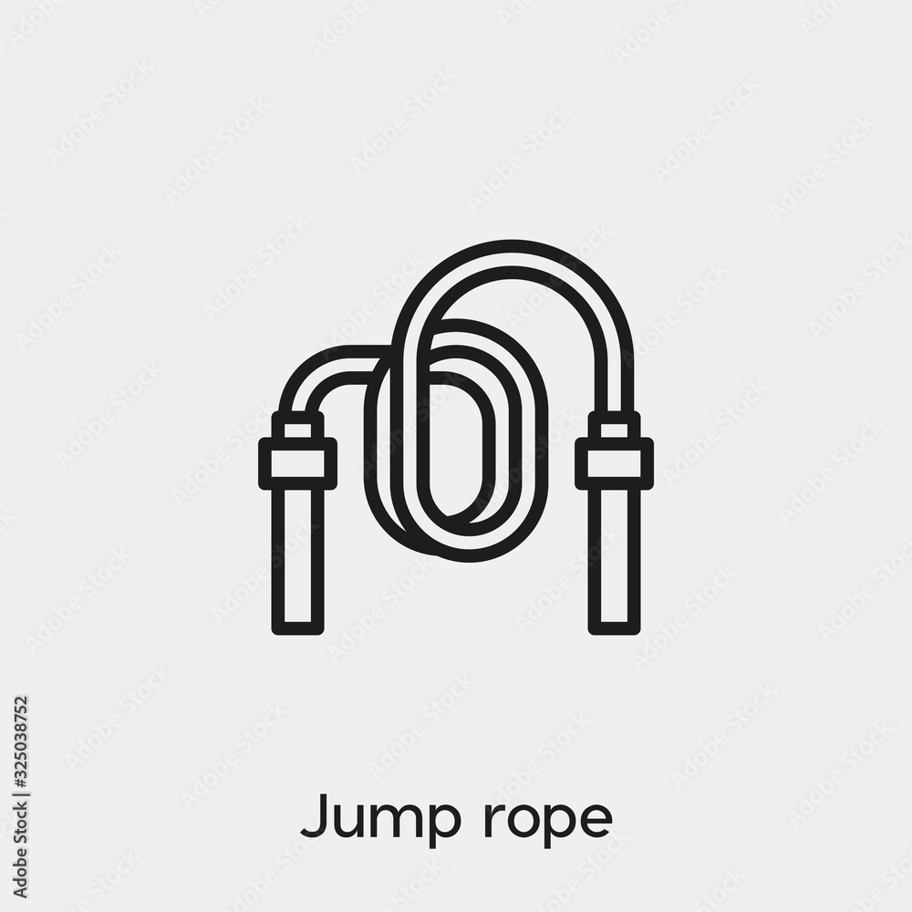 Jump rope icon vector. Linear style sign for mobile concept and web design. Jump rope symbol illustration. Pixel vector graphics - Vector. Jump rope icon vector. Linear style sign for mobile concept and web design. Jump rope symbol illustration. Pixel vector graphics - Vector.