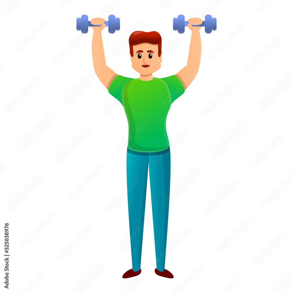 Outdoor dumbbell fitness icon. Cartoon of outdoor dumbbell fitness vector icon for web design isolated on white background Outdoor dumbbell fitness icon. Cartoon of outdoor dumbbell fitness vector icon for web design isolated on white background