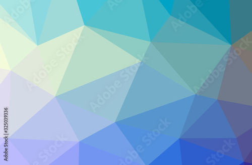 Illustration of abstract Blue And Green horizontal low poly background. Beautiful polygon design pattern.