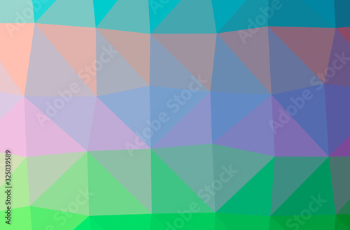Illustration of abstract Blue  Green And Purple horizontal low poly background. Beautiful polygon design pattern.