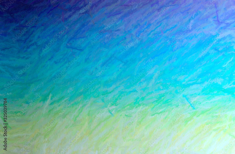 Abstract illustration of blue, green, yellow Long brush Strokes Pastel background