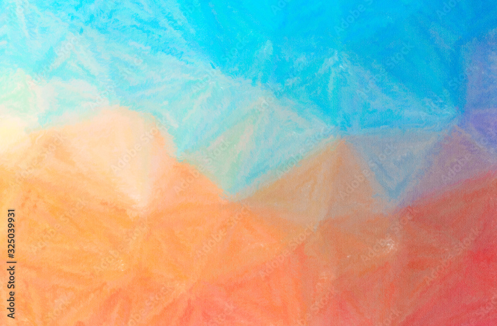 Fototapeta premium Abstract illustration of blue, orange Wax Crayon background
