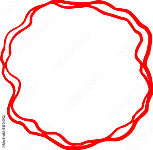Handwritten Red circle variations