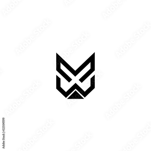 MW M W logo icon design template elements