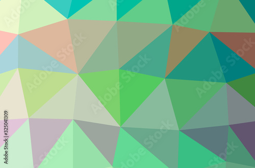 Illustration of beautiful green low poly background.
