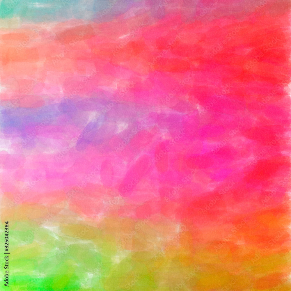 Illustration of abstract Red, Green, Yellow And Blue Watercolor Square background.