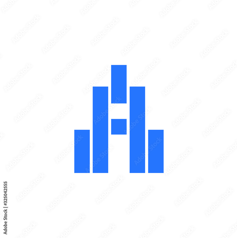 AI vector letter logo for data analyzers template AI vector letter logo for data analyzers template