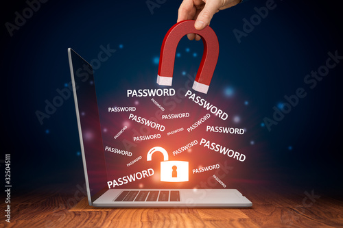 Leaked pwned passwords and data breach concepts