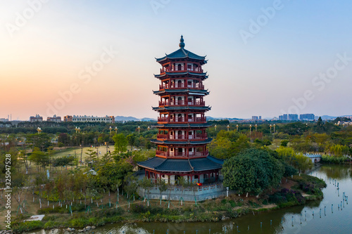 Wallpaper Mural Aerial photo of Huayang Lake Wetland Park, Dongguan, Guangdong Province, China Torontodigital.ca