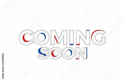 Coming soon Calligraphic 3d Pipe Style Text Vector illustration Design - Vector - Vector