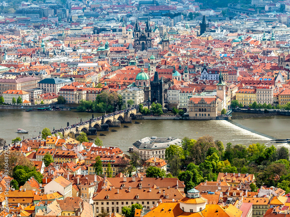 View of the city of Prague