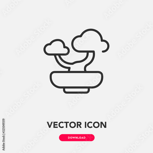 bonsai icon vector. bonsai icon vector symbol illustration. Modern simple vector icon for your design. bonsai icon vector	