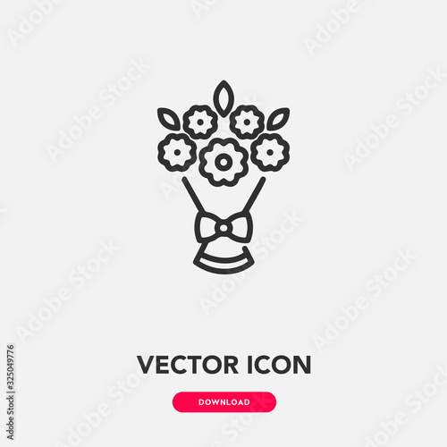 bouquet icon vector. bouquet icon vector symbol illustration. Modern simple vector icon for your design. bouquet icon vector	