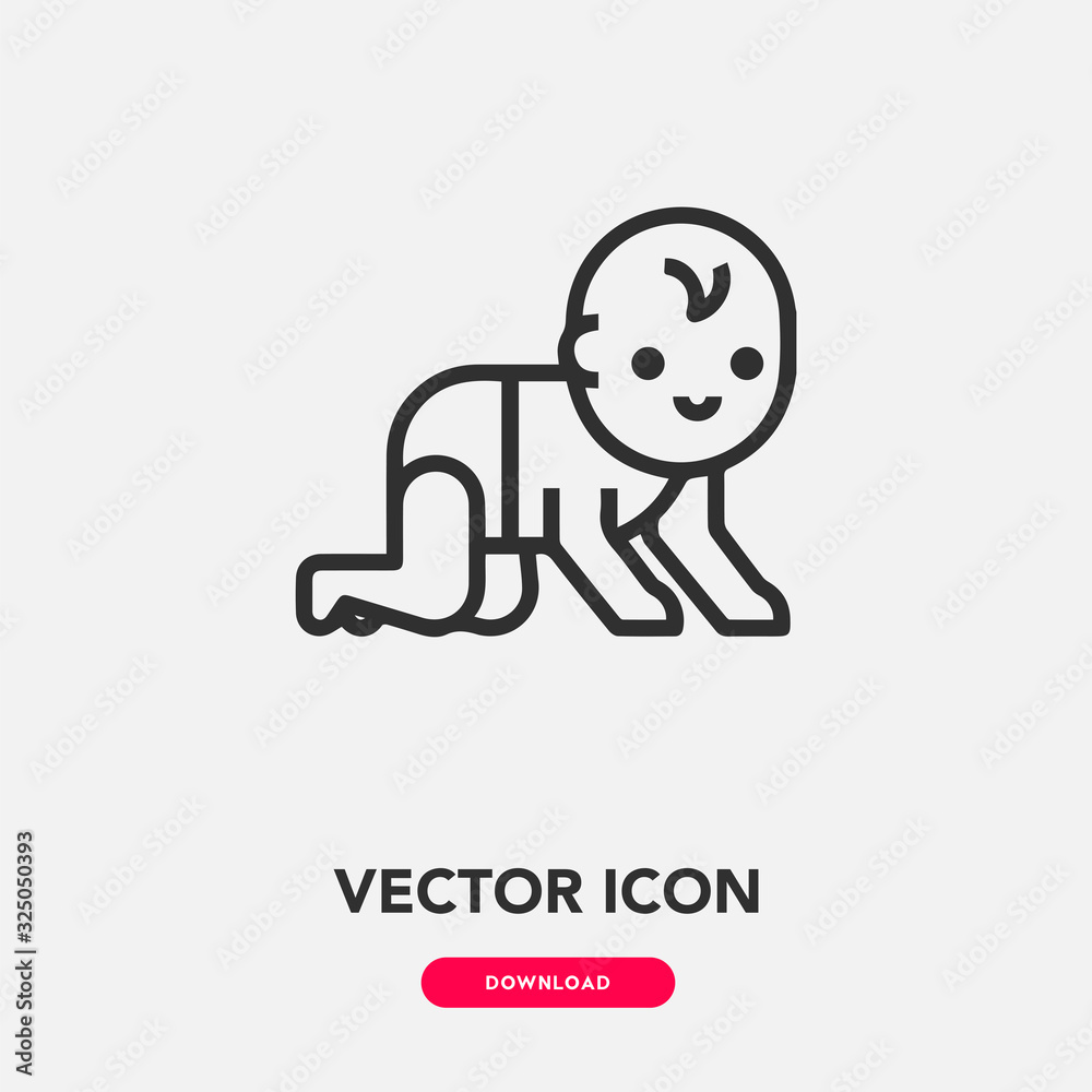baby icon vector sign symbol baby icon vector sign symbol