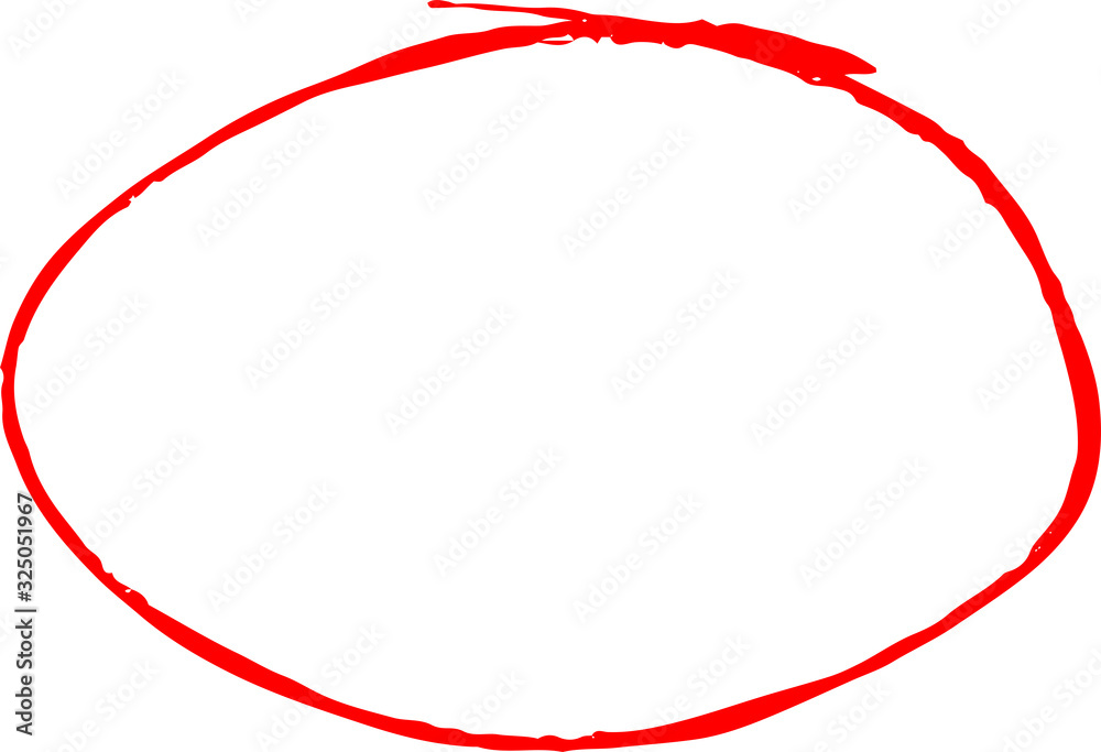 Variations of Red thin circles for handwritten scoring