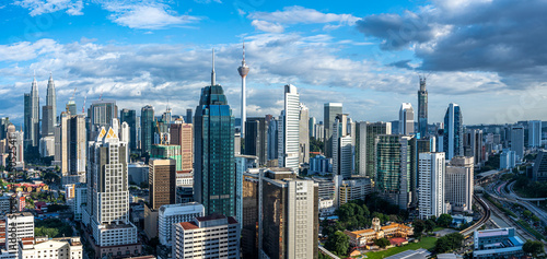 panoramic city skyline in kuala lumpur