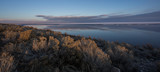 Vue du lac au large de Antelope Island