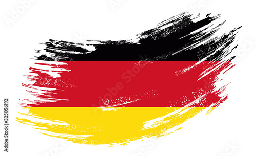 German flag grunge brush background. Vector illustration.