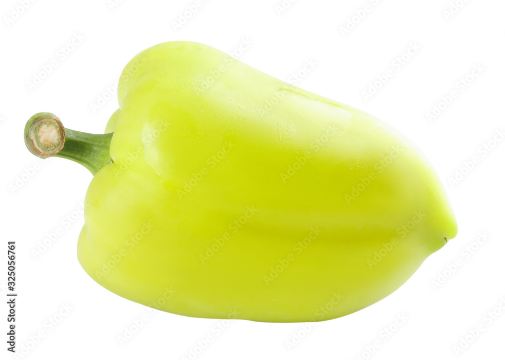 Fresh raw green peppers on white background Fresh raw green peppers on white background