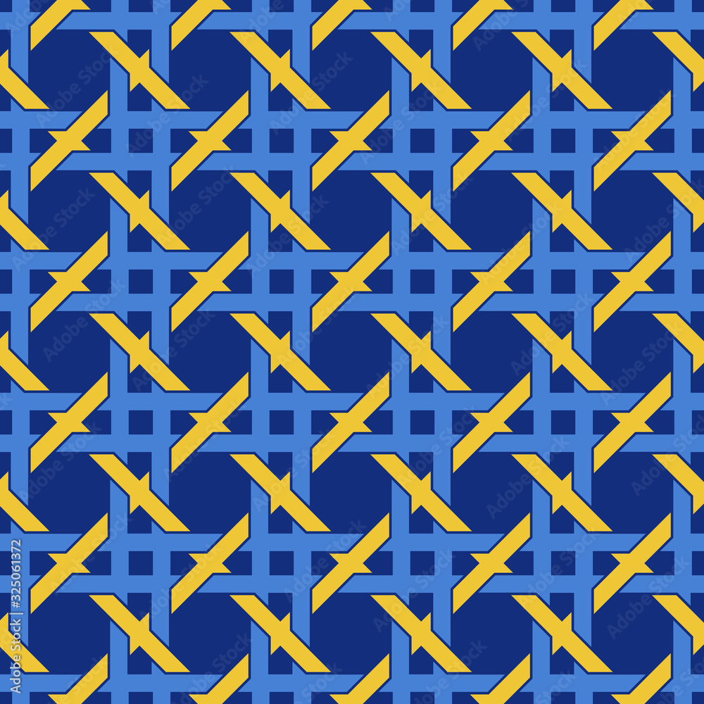 background with intertwining blue and yellow grids. background with intertwining blue and yellow grids.