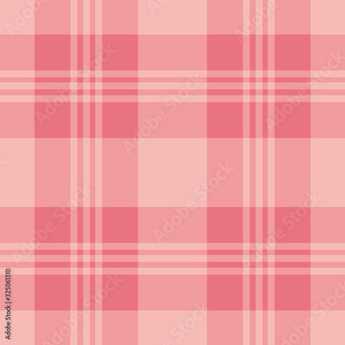 Seamless pink tartan plaid pattern. Checkered fabric texture background.