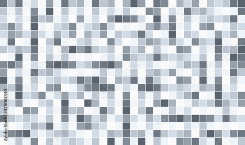 Grayscale pixel background. Abstract digital vector illustration.