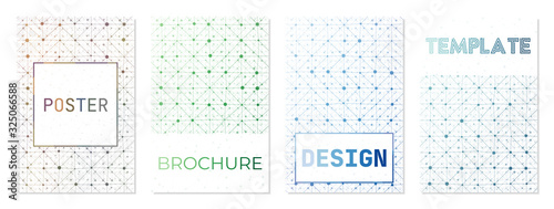 Set of digital covers. Can be used as cover  banner  flyer  poster  business card  brochure. Attractive geometric background collection. Superb vector illustration.