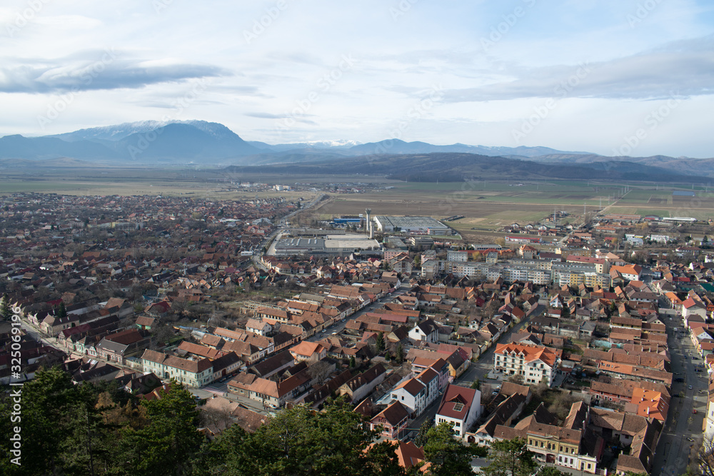 aerial view of old city