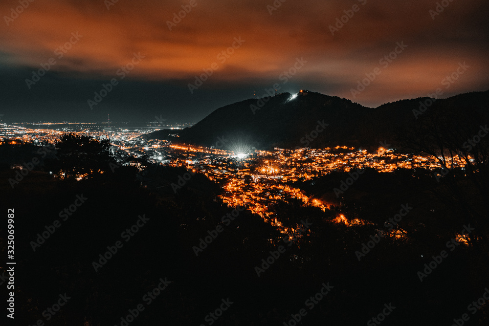 Fototapeta premium aerial view of the brasov city