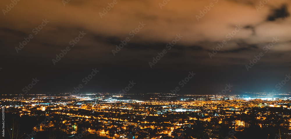 view of city at night