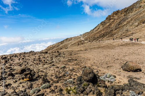 View from the Lemosho trail, the most scenic trail on mount Kilimanjaro, Tanzania