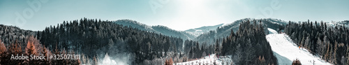 winter in the sky mountains panorama