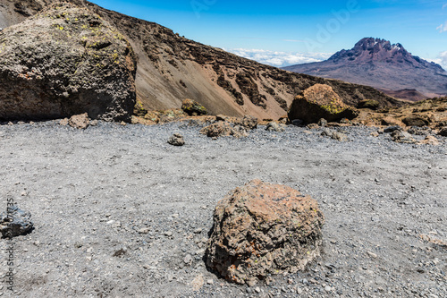 View from the Lemosho trail, the most scenic trail on mount Kilimanjaro, Tanzania photo