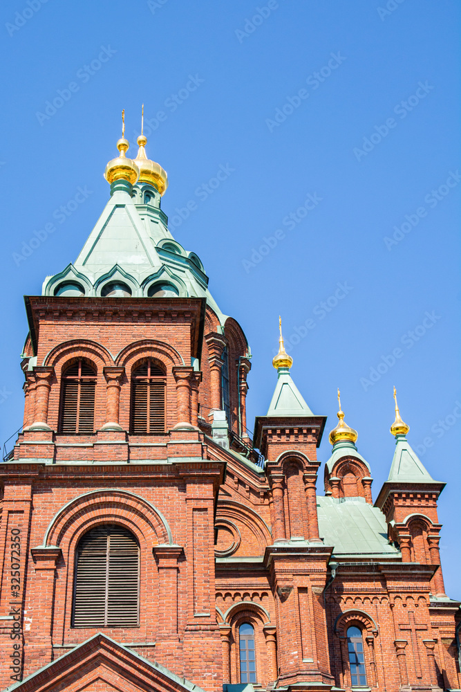 View of Uspenski Cathedral, details, Helsinki, Finland