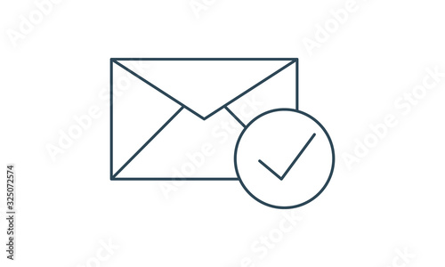 Approved message icon for verification and authorization