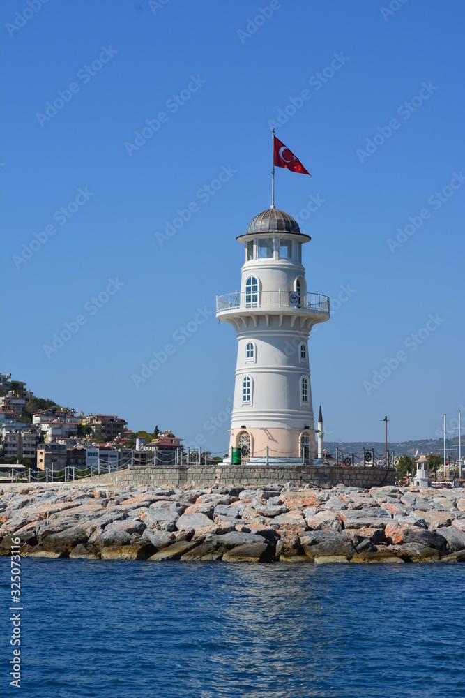 lighthouse on coast of turkey