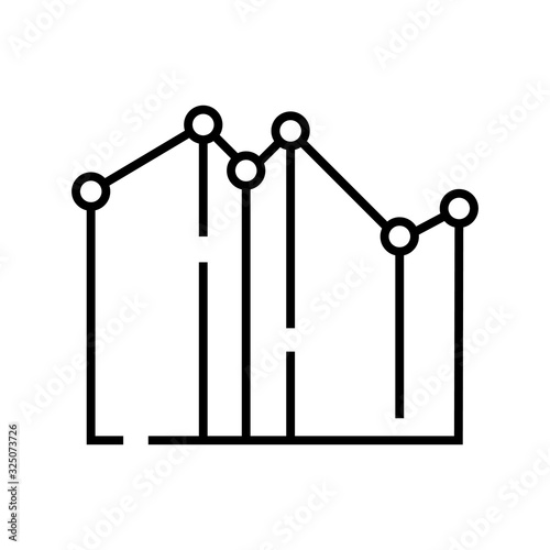 Business cycle line icon, concept sign, outline vector illustration, linear symbol.