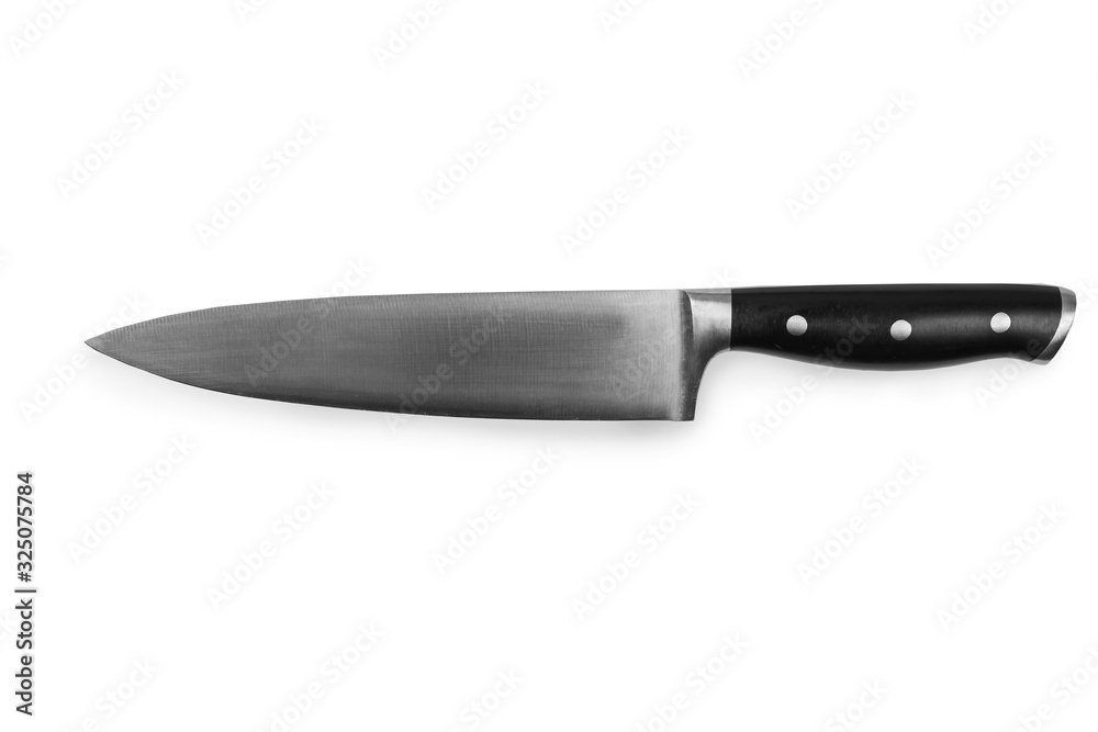 steel kitchen knive, isolated on white