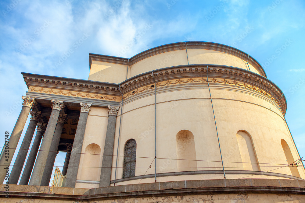 side view of Gran Madre Di Dio church from Turin side view of Gran Madre Di Dio church from Turin