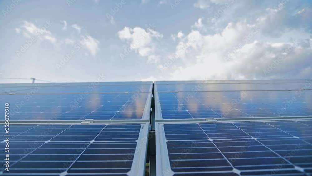 Solar energy panel photovoltaic cell. Solar energy system with photovoltaic solar cell panels