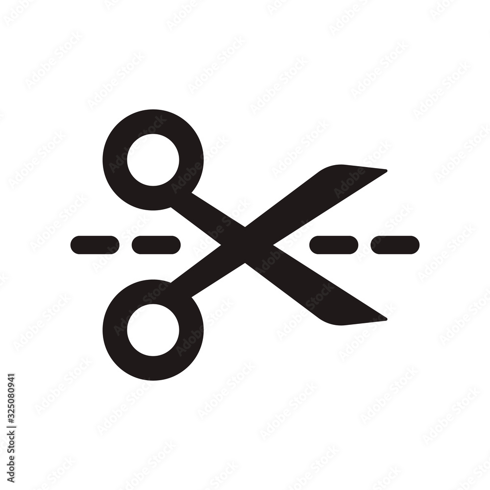 Scissors icon in trendy flat style design. Vector graphic illustration. Scissors icon for website design, logo, and ui. EPS 10. Scissors icon in trendy flat style design. Vector graphic illustration. Scissors icon for website design, logo, and ui. EPS 10.
