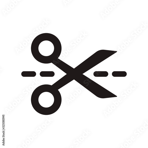 Scissors icon in trendy flat style design. Vector graphic illustration. Scissors icon for website design, logo, and ui. EPS 10.